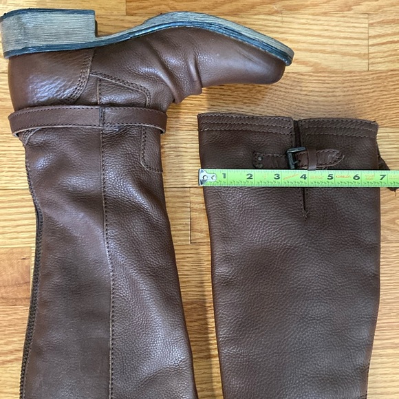 Steve Madden Ravinn Leather Knee High Zip Up Boots - Picture 16 of 16